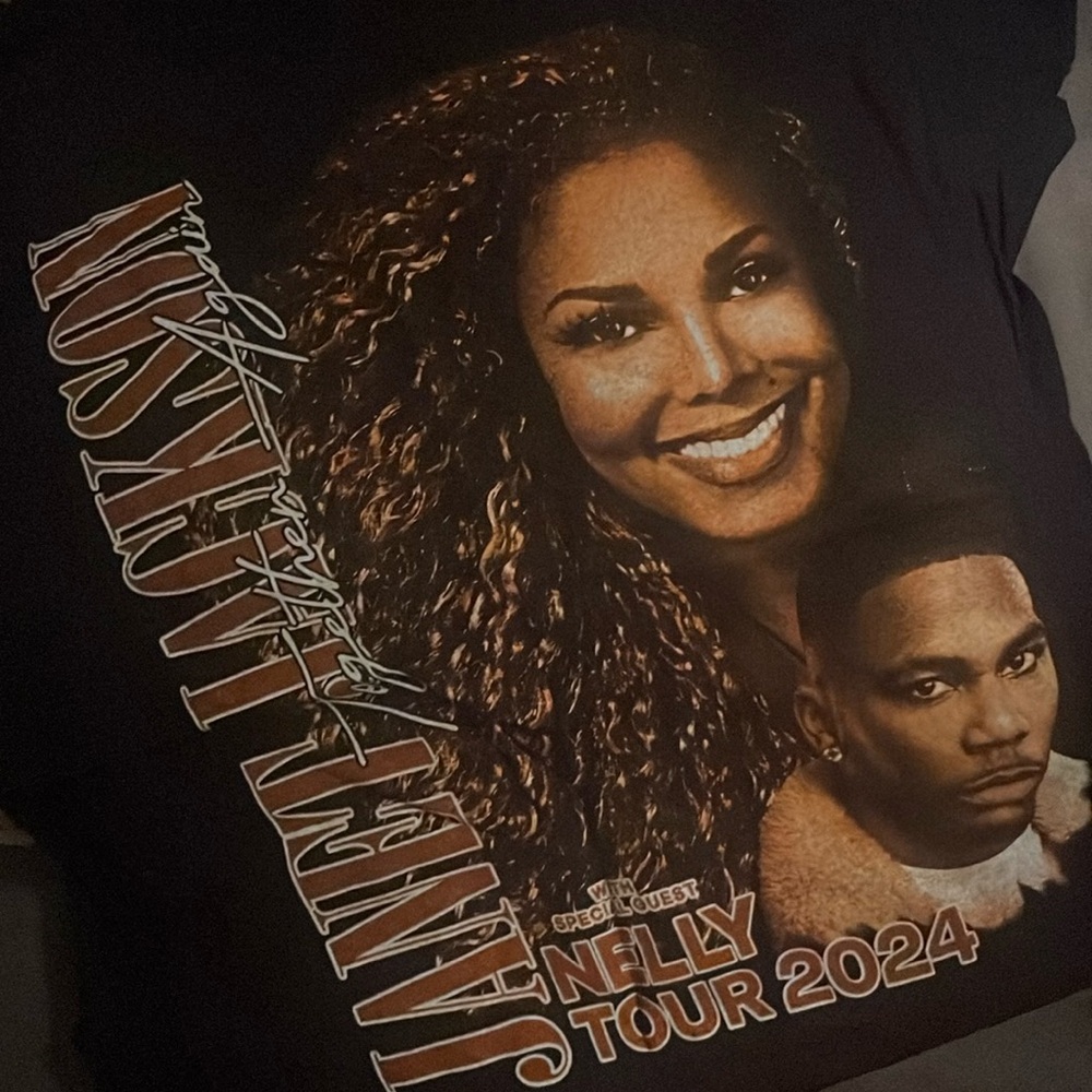 Janet Jackson concert tshirt with special guest Nelly. 2024. Never worn.
